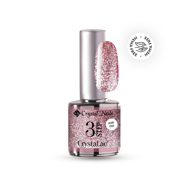 CN 3S HEMA FREE CrystaLac 4ml #05FP Full Platinum - Sparkling rose quartz THF HF