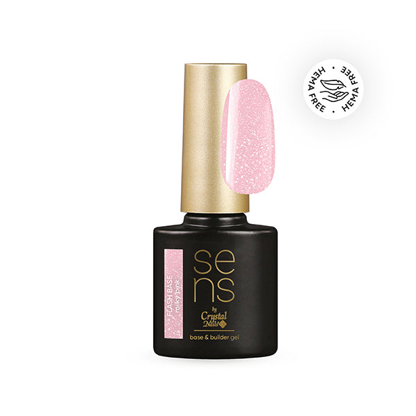 Sens Flash base & builder gel - milky pink 10ml THF