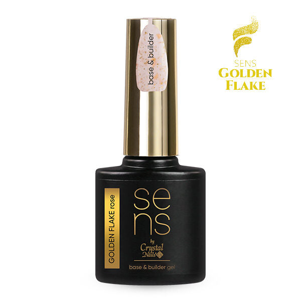 Sens Gold Flake base & builder gel rose-10 ml