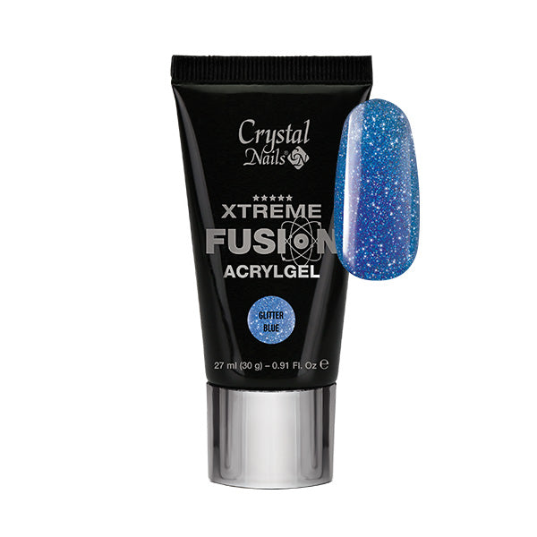 Cn Xtreme Fusion AcrylGel - Glitter Blue 30 g