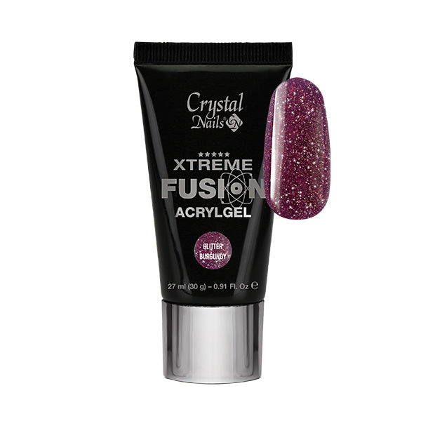 Cn Xtreme Fusion AcrylGel - Glitter Burgundy 30 g