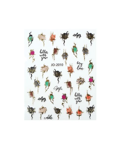 Cn nail stickers (jo-2010)- golden blurs