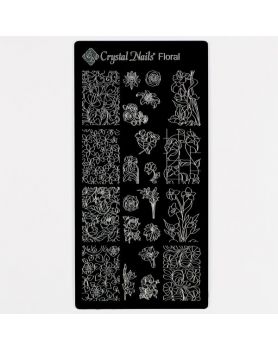 Nail stamp templates-floral